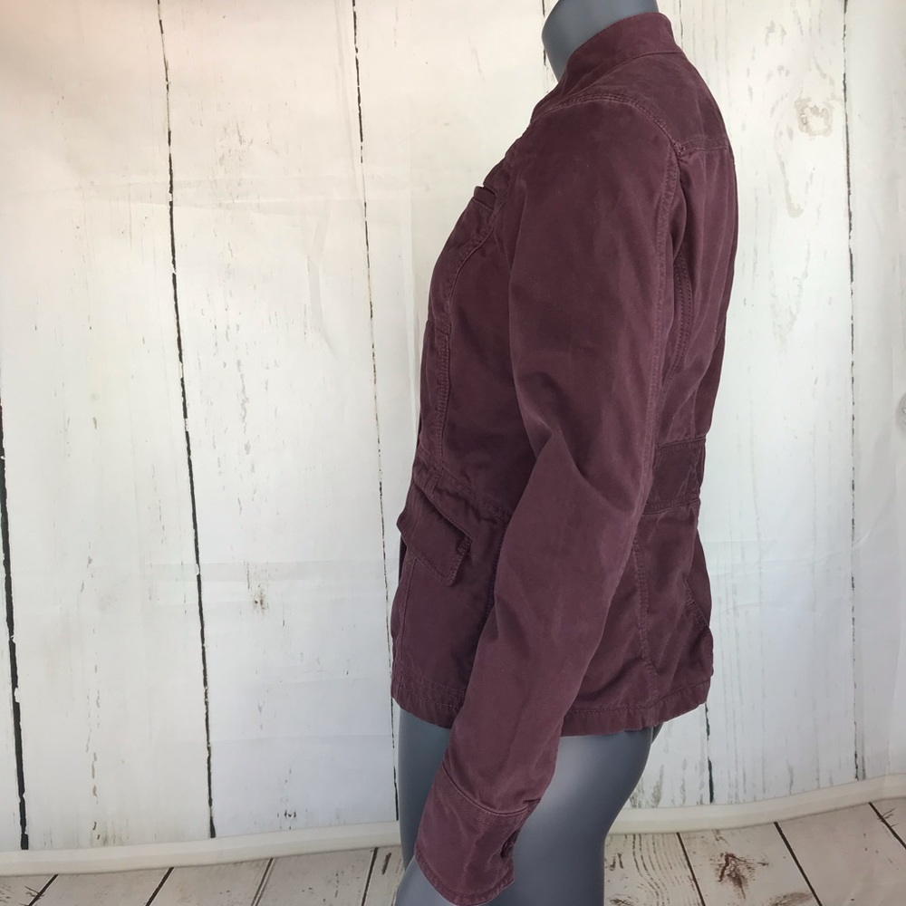 L.L. BEAN burgundy collared jacket - Picture 4 of 6